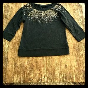DKNY 3 QUARTER SLEEVE SPARKLY SWEARSHIRT ✨